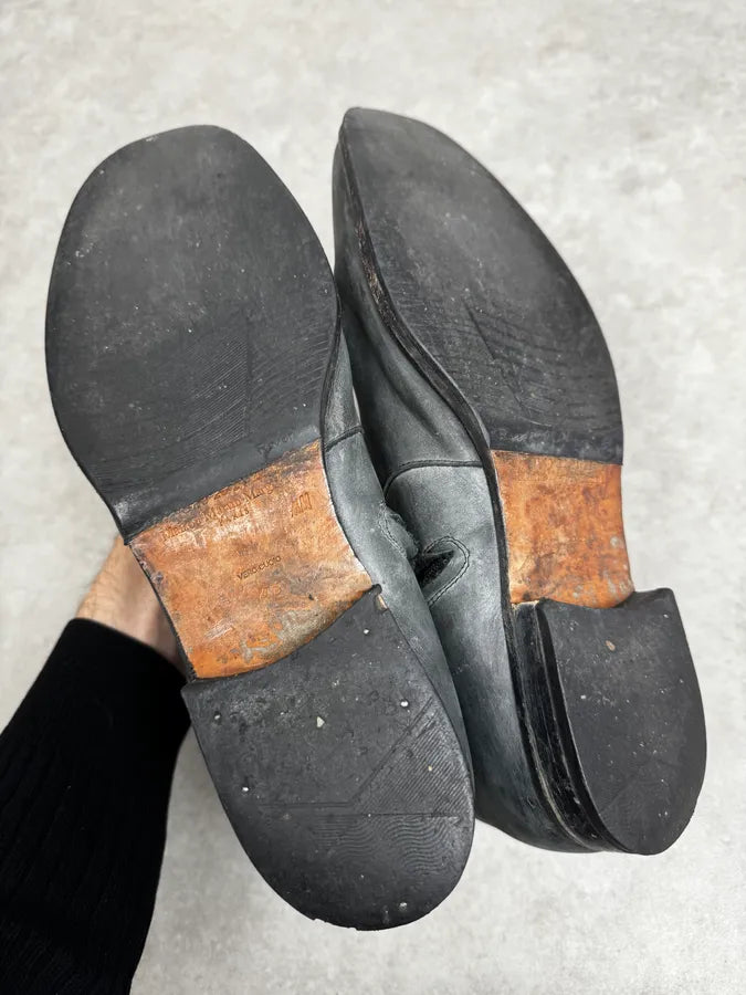 2012 Maison Margiela H&M Grey Eroded Leather Boots ZApmycz 5