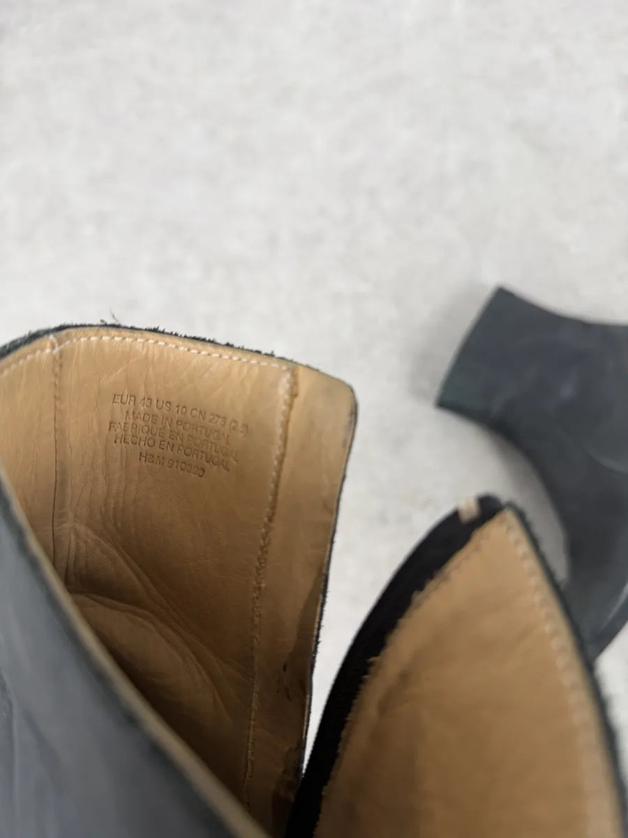 2012 Maison Margiela H&M Grey Leather Boots RkhiRmA 6