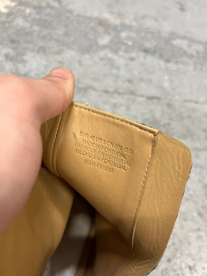 2012 Maison Margiela H&M Painted Cracked White Boots (42eu/us8.5) isLCaGX 6