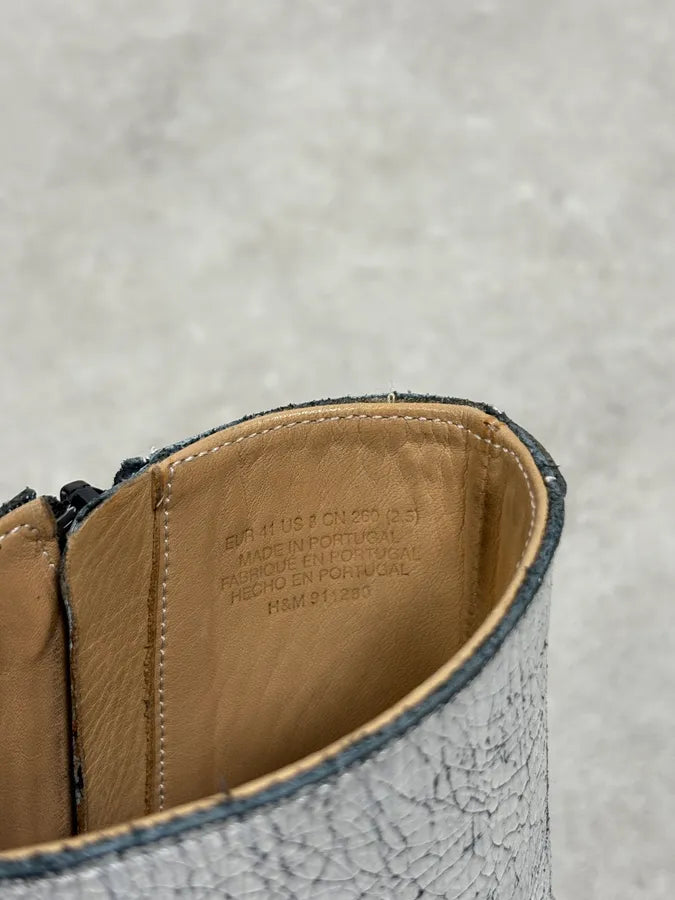 2012 Maison Margiela H&M White Leather Boots ZjFLYXZ 7