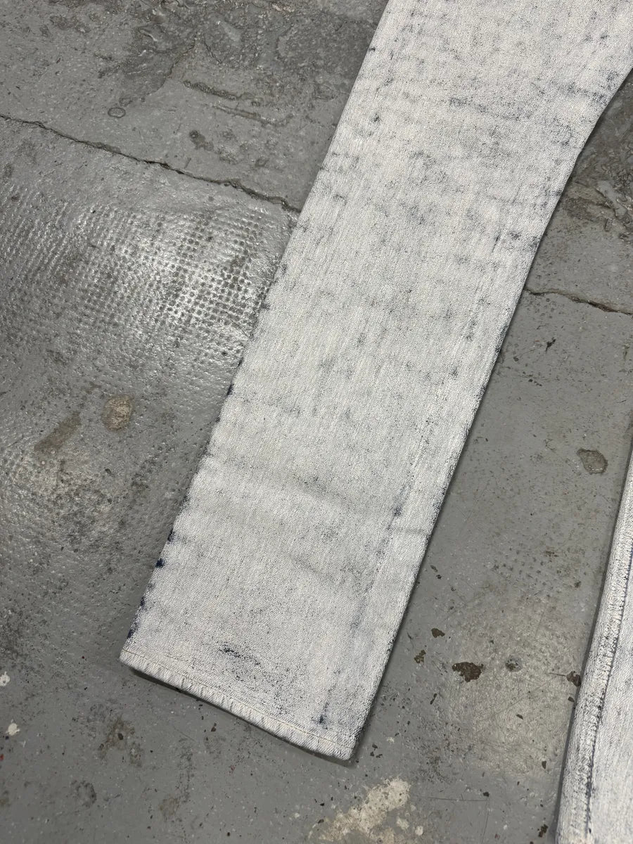 2012 Maison Margiela H&M White Painted Denim Jeans tFPxBUz 6