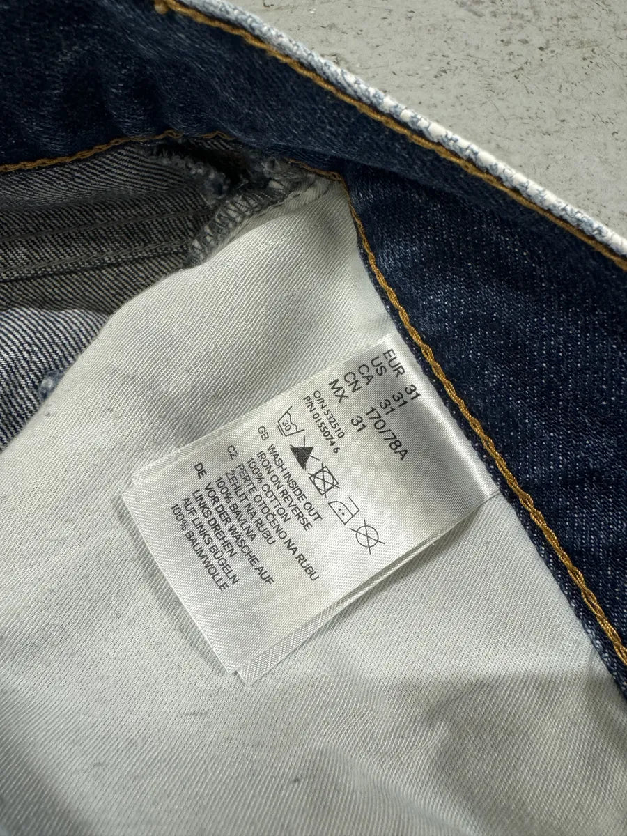 2012 Maison Margiela H&M White Painted Denim Jeans tFPxBUz 8