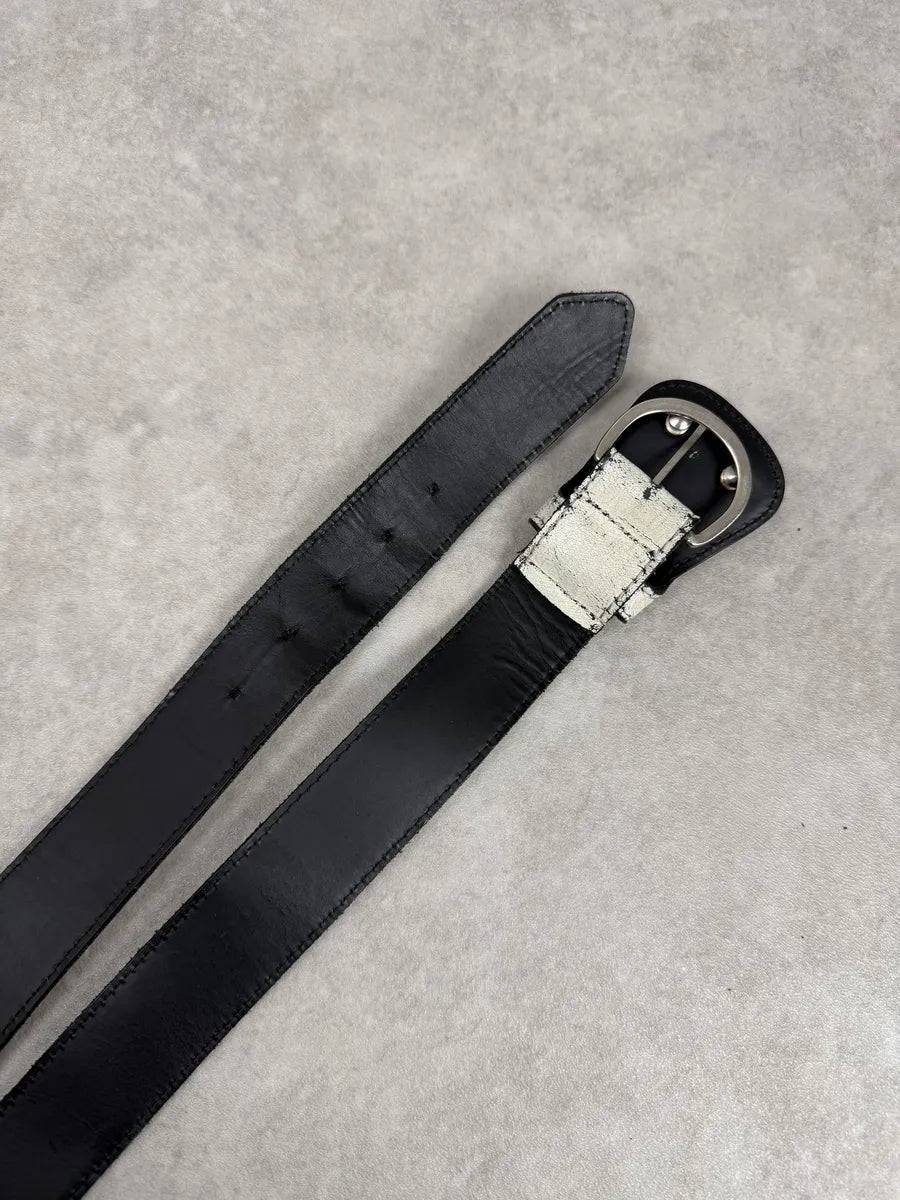 2012 Maison Margiela H&M White Painted Leather Belt FgFsDYT 5