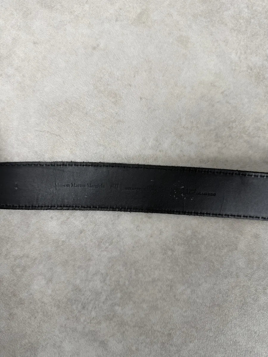 2012 Maison Margiela H&M White Painted Leather Belt FgFsDYT 7