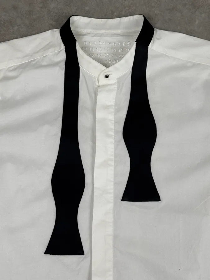 2012 Maison Margiela H&M White Bow Tie Trompe L’Oeil Shirt HiKURta 7