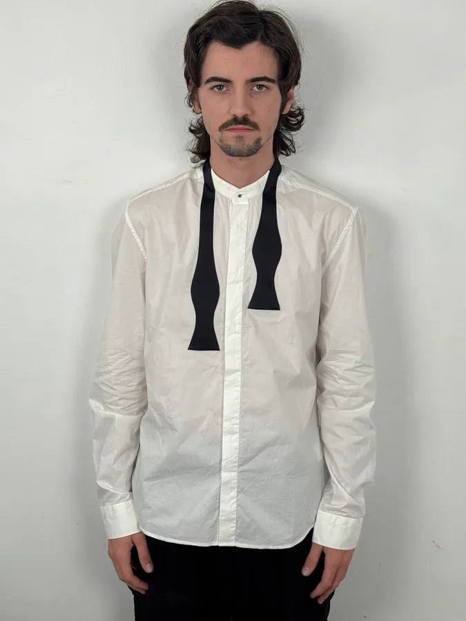2012 Maison Margiela H&M White Bow Tie Trompe L’Oeil Shirt HiKURta 1