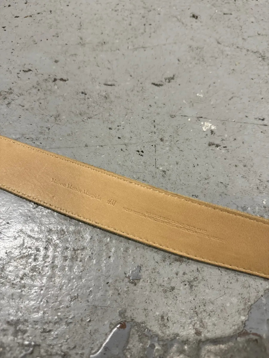2012 Maison Martin Margiela Beige Leather Cowboy Belt zwmsOQQ 7
