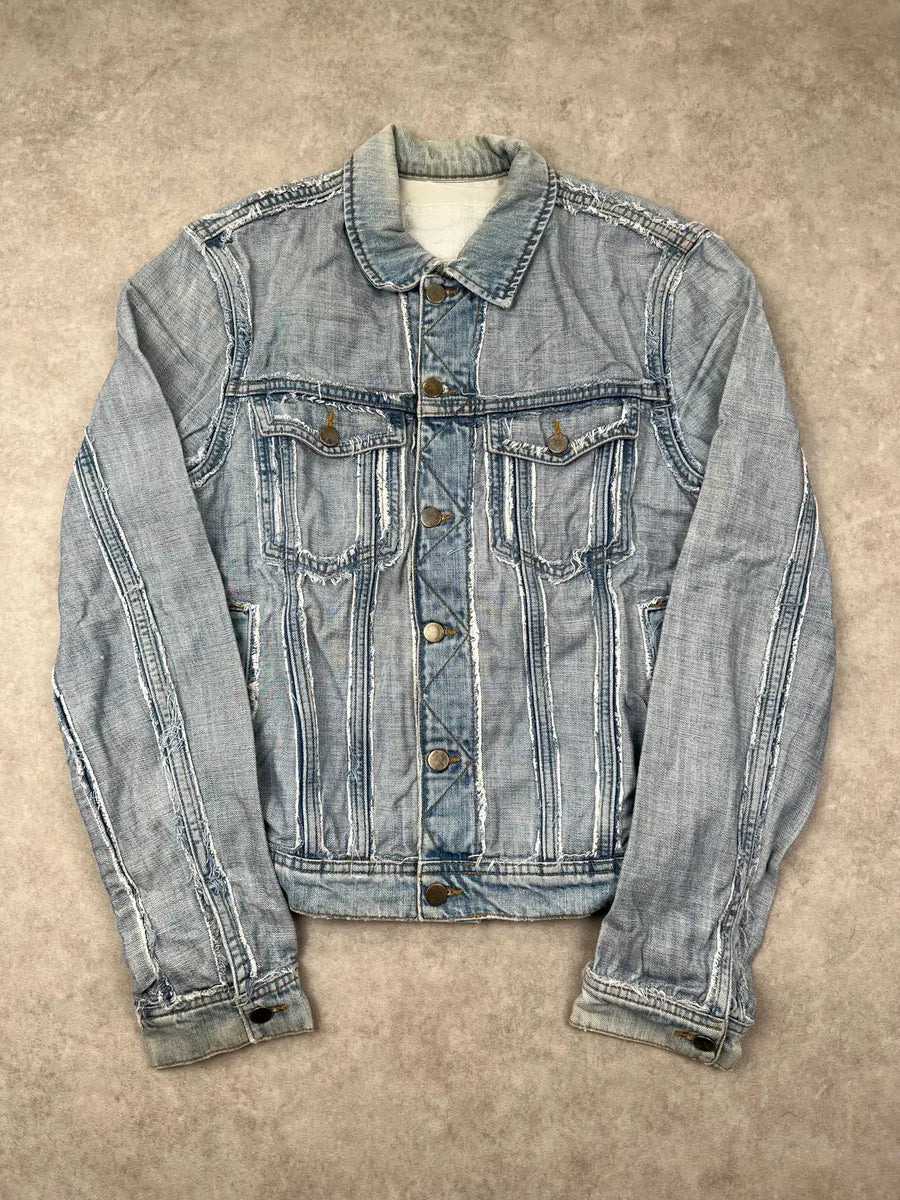 2012 Maison Margiela H&M Light Blue Multi-Pocket Denim Jacket uTAWqle 2