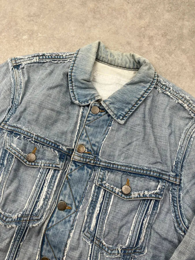 2012 Maison Margiela H&M Light Blue Multi-Pocket Denim Jacket uTAWqle 5