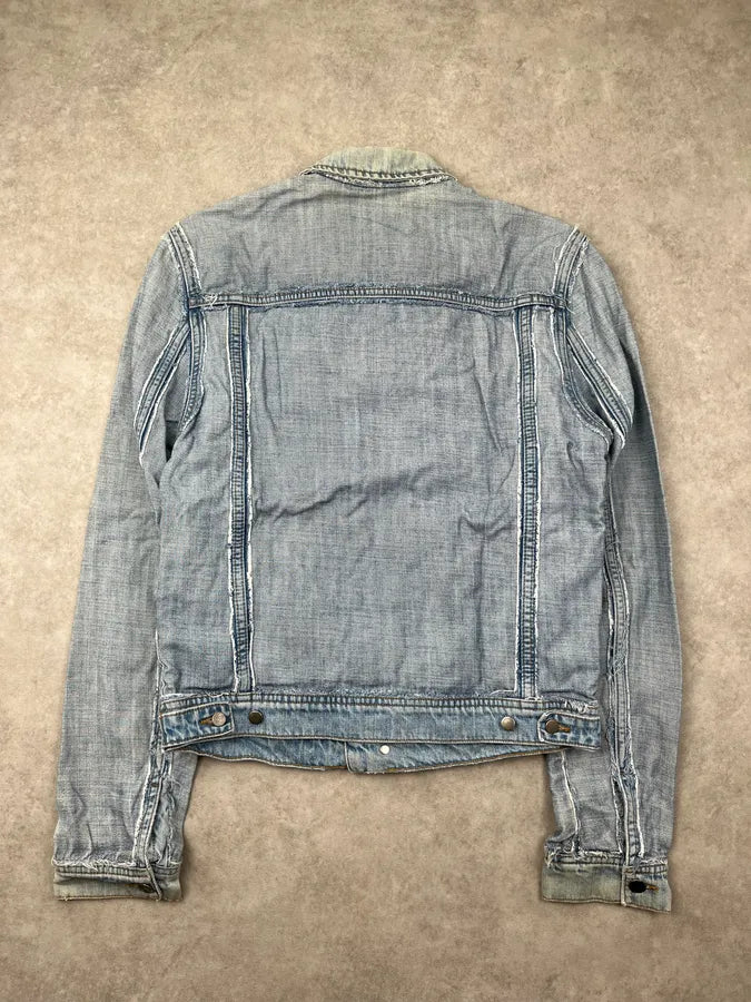 2012 Maison Margiela H&M Light Blue Multi-Pocket Denim Jacket uTAWqle 3