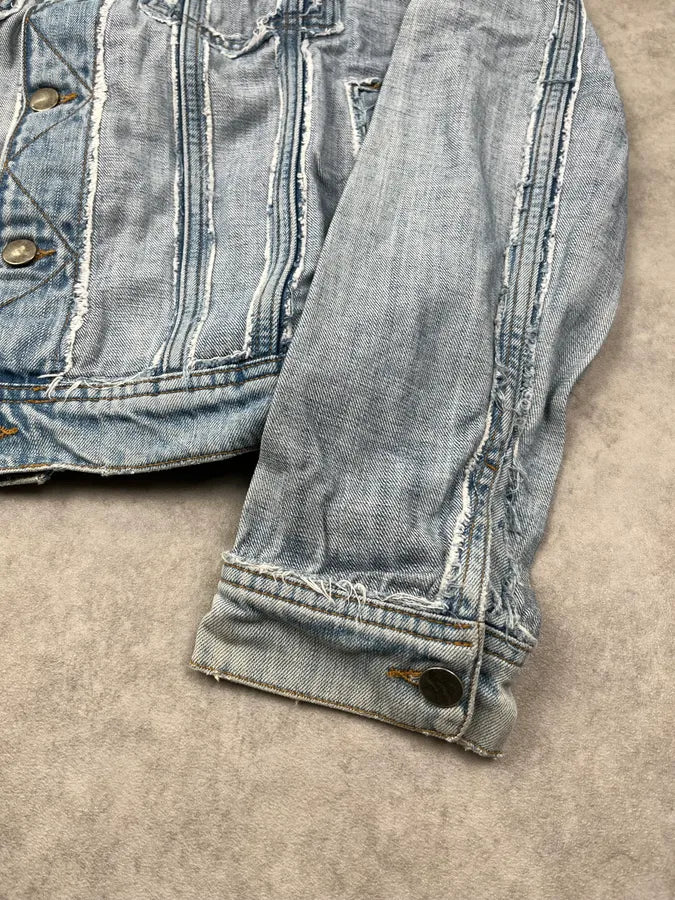 2012 Maison Margiela H&M Light Blue Multi-Pocket Denim Jacket uTAWqle 7