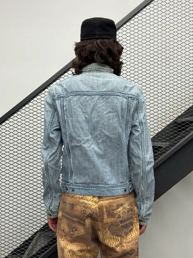 2012 Maison Margiela H&M Light Blue Multi-Pocket Denim Jacket uTAWqle 1