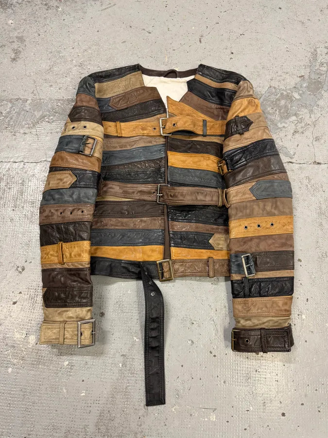 2012 Maison Martin Margiela x H&M Belt Leather Jacket NBjMTge 0
