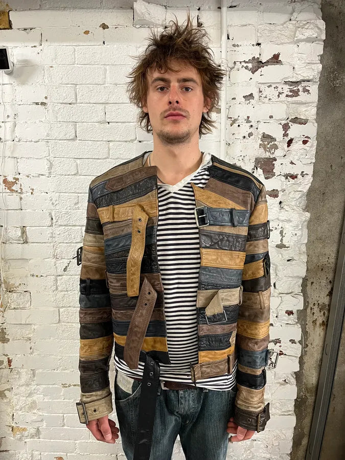 2012 Maison Martin Margiela x H&M Belt Leather Jacket NBjMTge 1