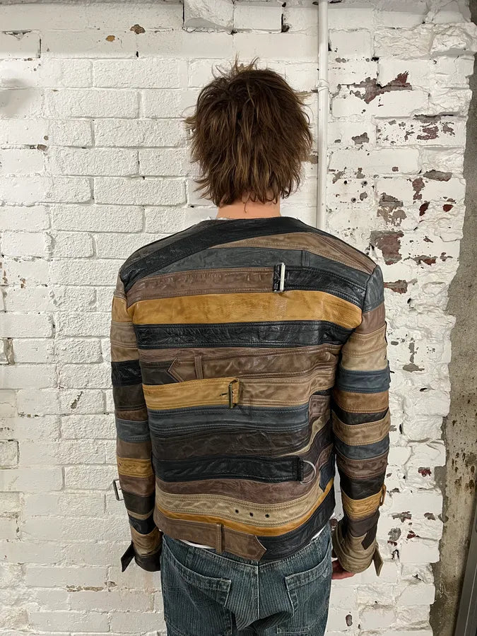 2012 Maison Martin Margiela x H&M Belt Leather Jacket NBjMTge 2