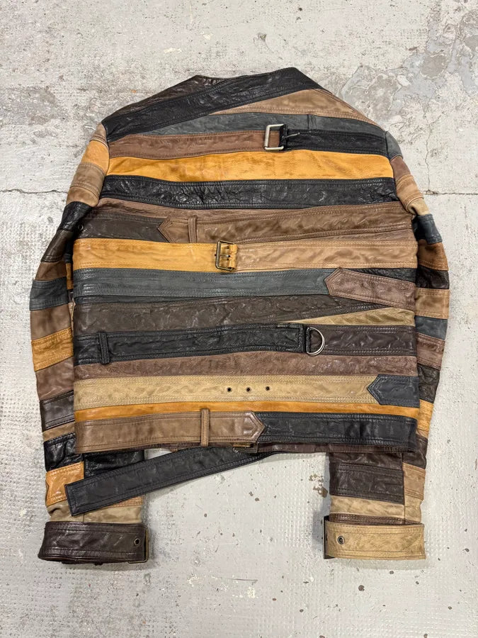 2012 Maison Martin Margiela x H&M Belt Leather Jacket NBjMTge 3