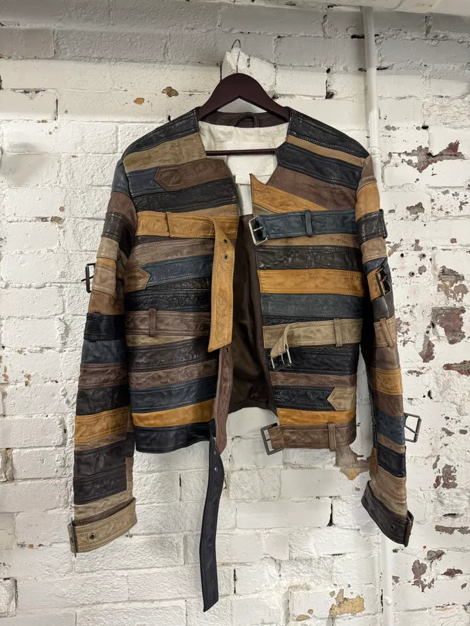 2012 Maison Martin Margiela x H&M Belt Leather Jacket NBjMTge 4