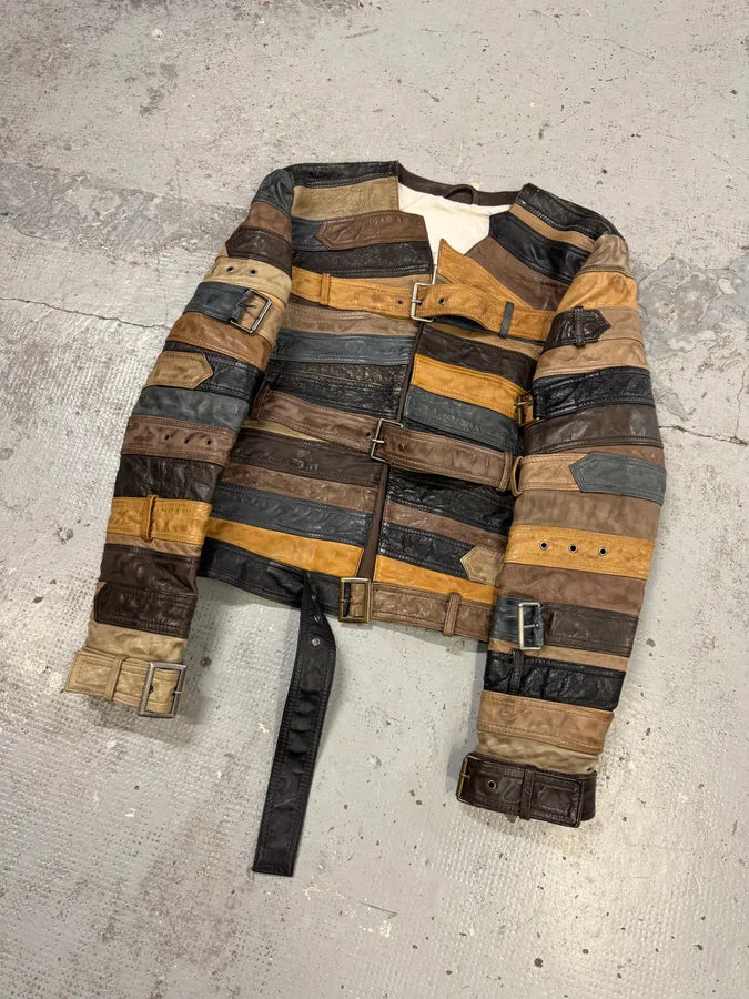 2012 Maison Martin Margiela x H&M Belt Leather Jacket NBjMTge 5