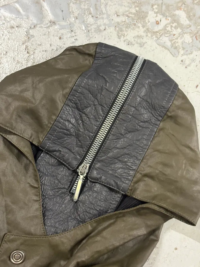 AW2011 Balenciaga Khaki Blend Hooded Long Anorak Jacket gUXSSvf 5