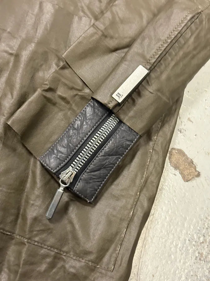 AW2011 Balenciaga Khaki Blend Hooded Long Anorak Jacket gUXSSvf 9