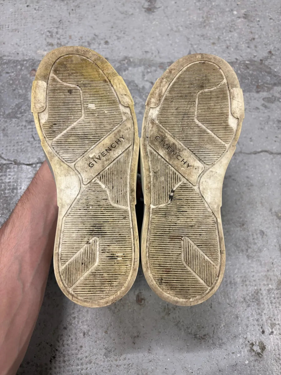 2013 Givenchy Tyson Palm High White Leather Sneakers XEeFhLw 11