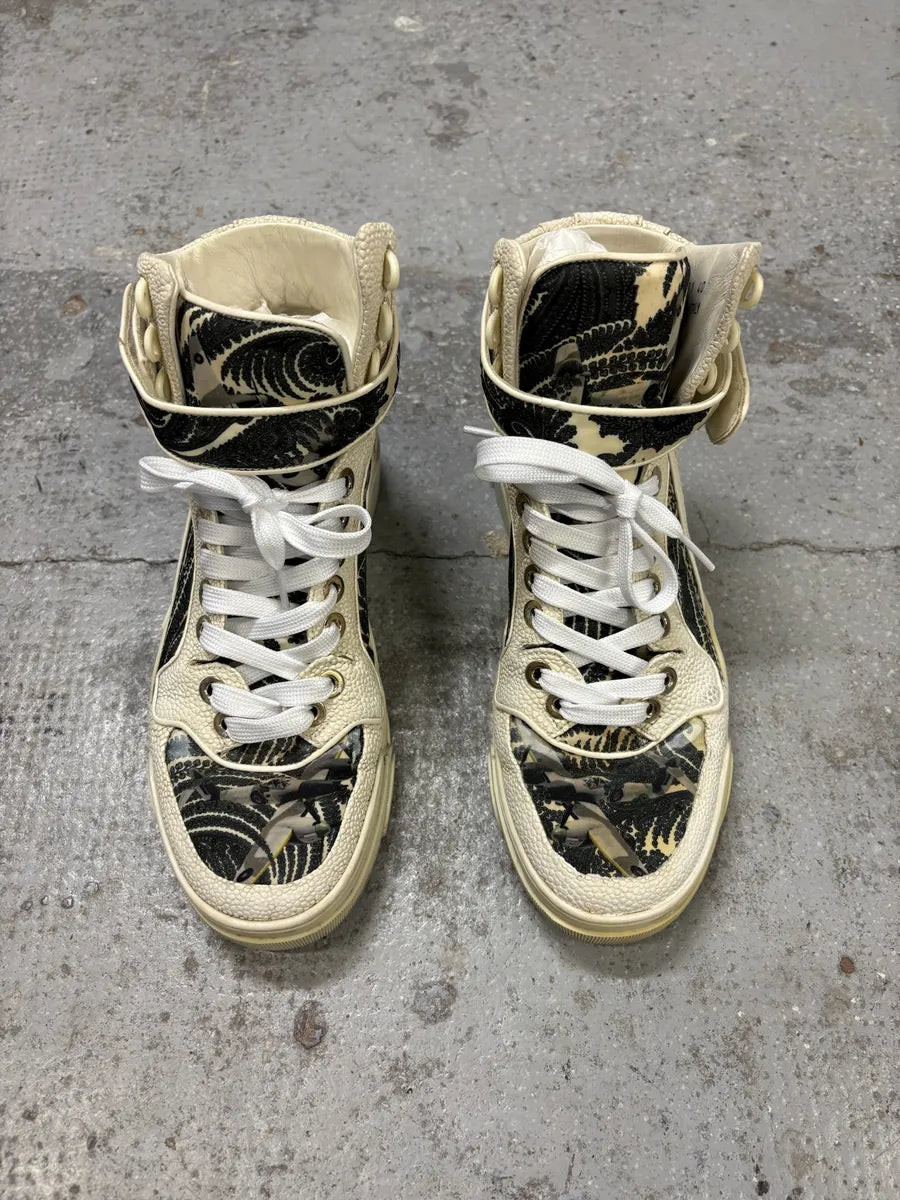 2013 Givenchy Tyson Palm High White Leather Sneakers XEeFhLw 5