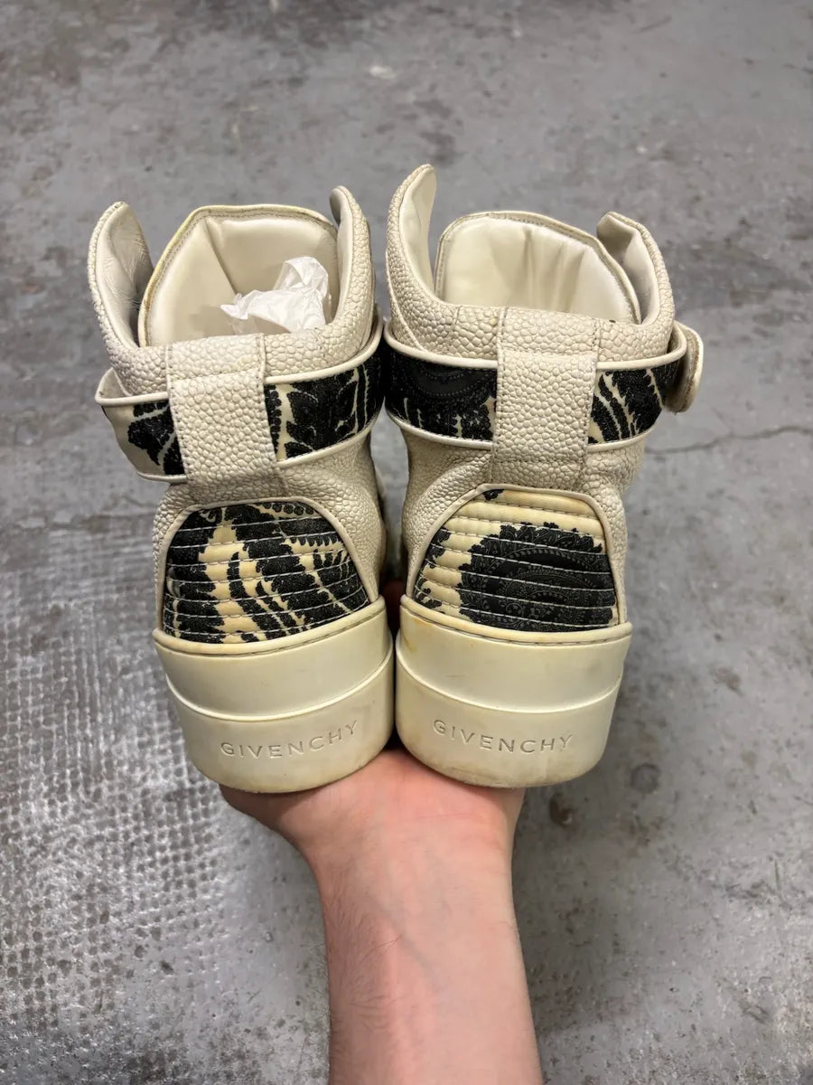 2013 Givenchy Tyson Palm High White Leather Sneakers XEeFhLw 6