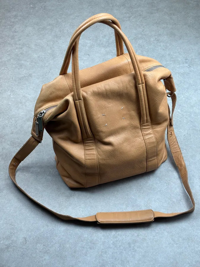 AW2013 Maison Margiela Tan Leather Beige Signature Handle Bag iIsFPQO 1