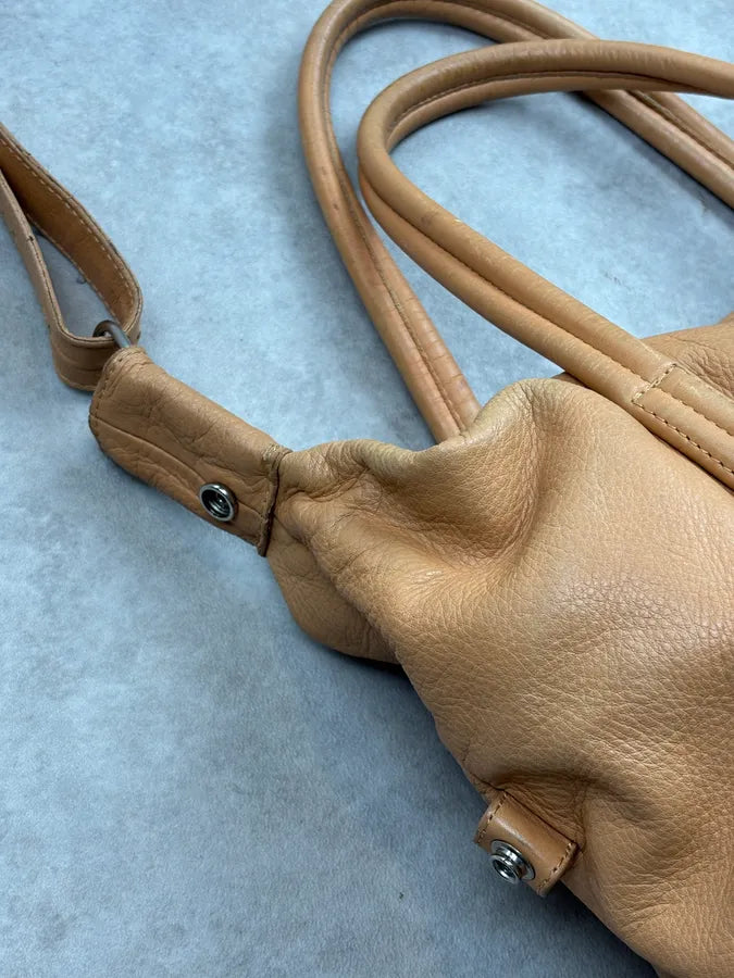 AW2013 Maison Margiela Tan Leather Beige Signature Handle Bag iIsFPQO 6