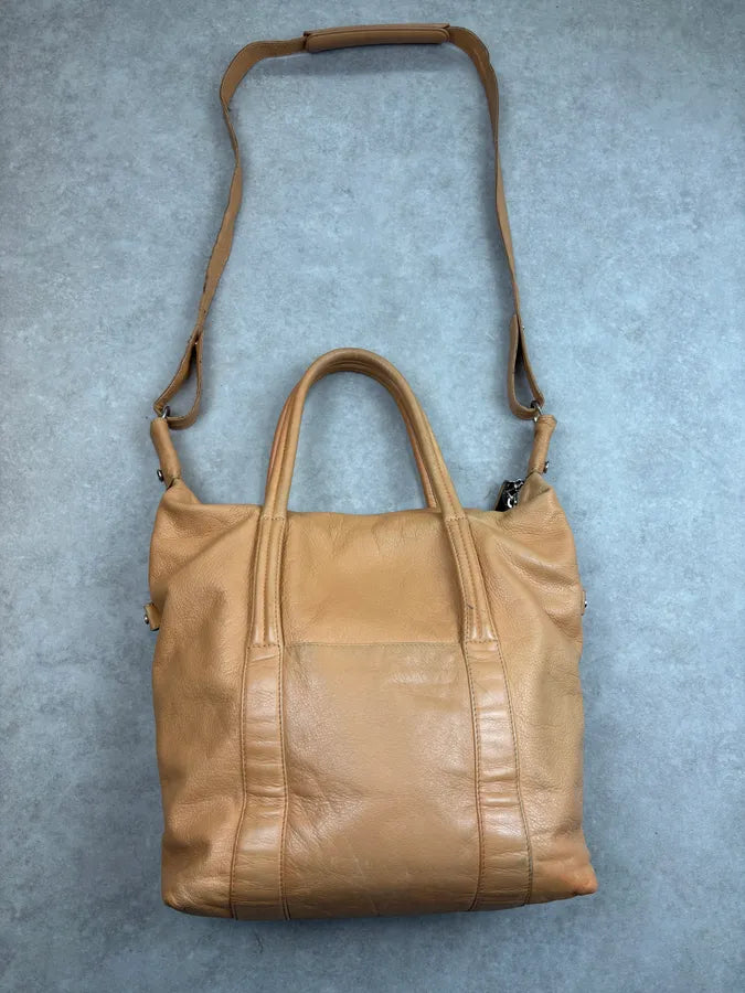 AW2013 Maison Margiela Tan Leather Beige Signature Handle Bag iIsFPQO 8
