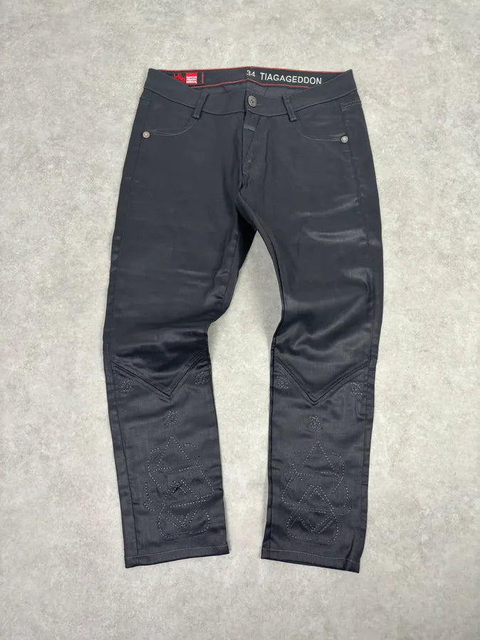 AW2013 Marithé + François Girbaud Black Waxed Effect Slim Denim Jeans  SEVooos 0