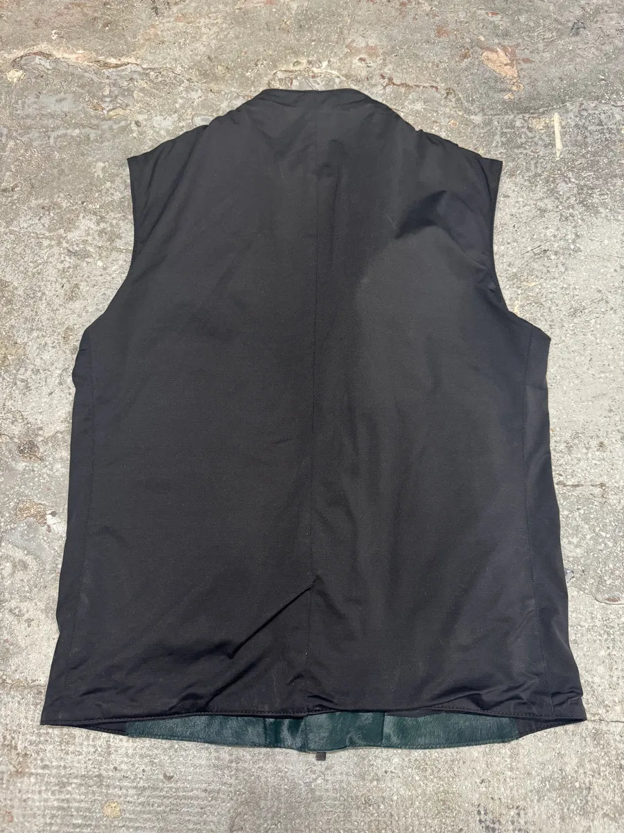 2013 Prototype Emporio Armani Asymmetrical Pony Hair Green Vest kUDZEhq 3