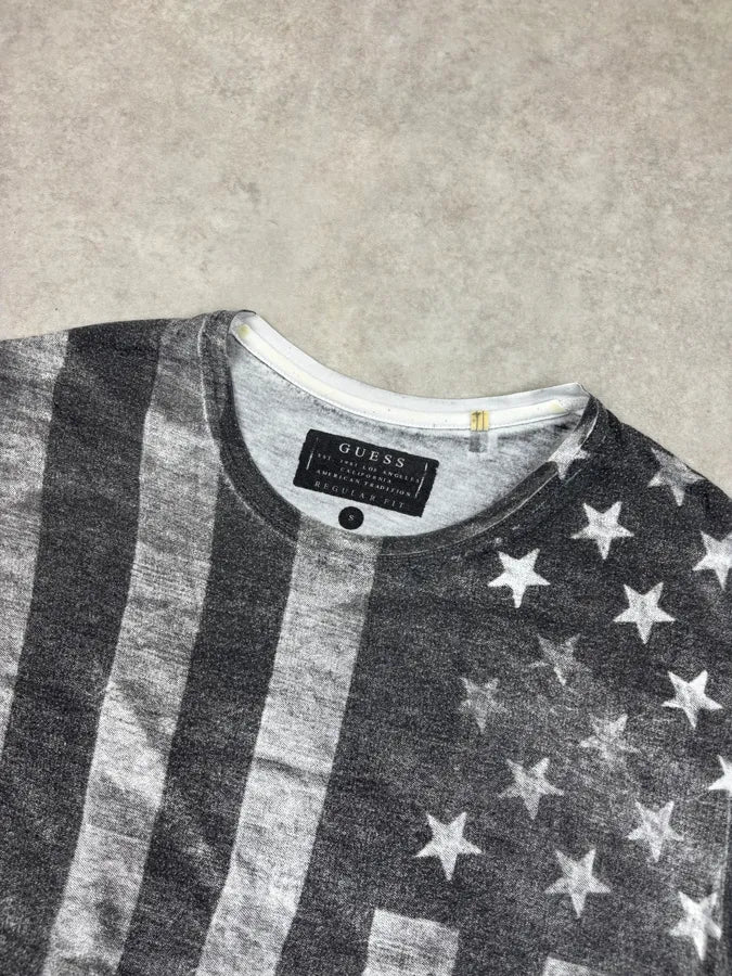 SS2014 Guess American Flag Striped T-Shirt jafLGCh 3