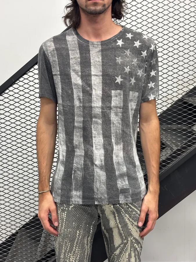 SS2014 Guess American Flag Striped T-Shirt jafLGCh 1