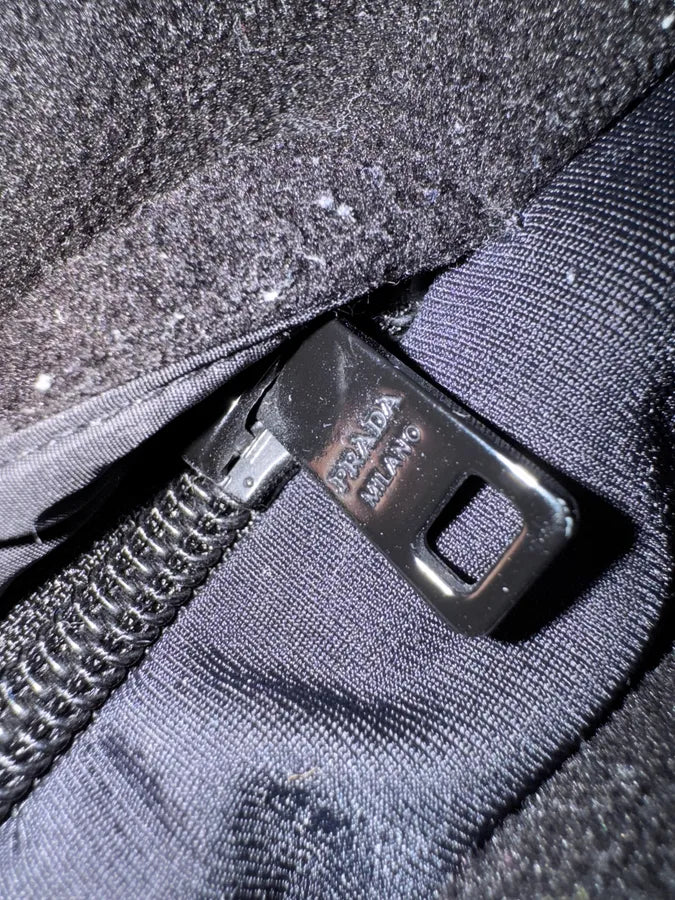 AW2014 Prada Black Nylon Polar Zip Sweater IcohxNA 8