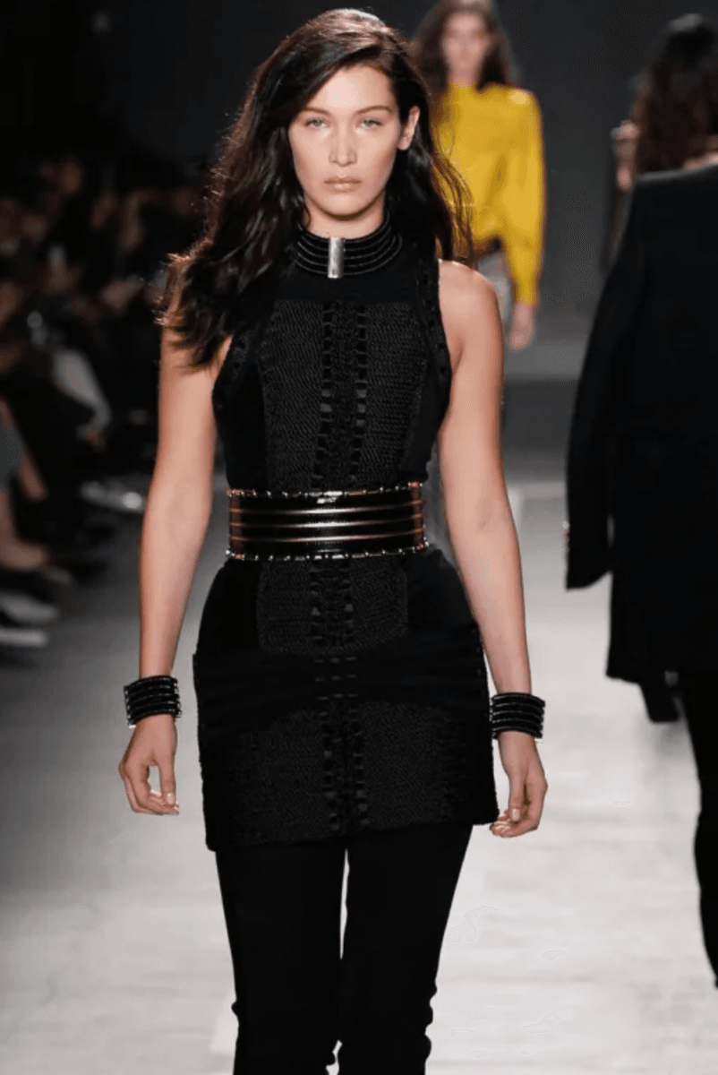 2015 Balmain H&M Black Braided Details Contemporary Dress PFfrxZC 1