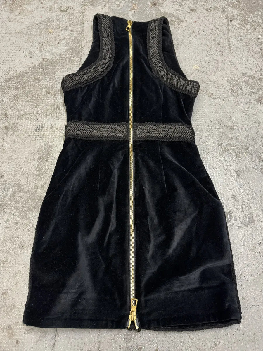 2015 Balmain H&M Black Braided Details Contemporary Dress PFfrxZC 2