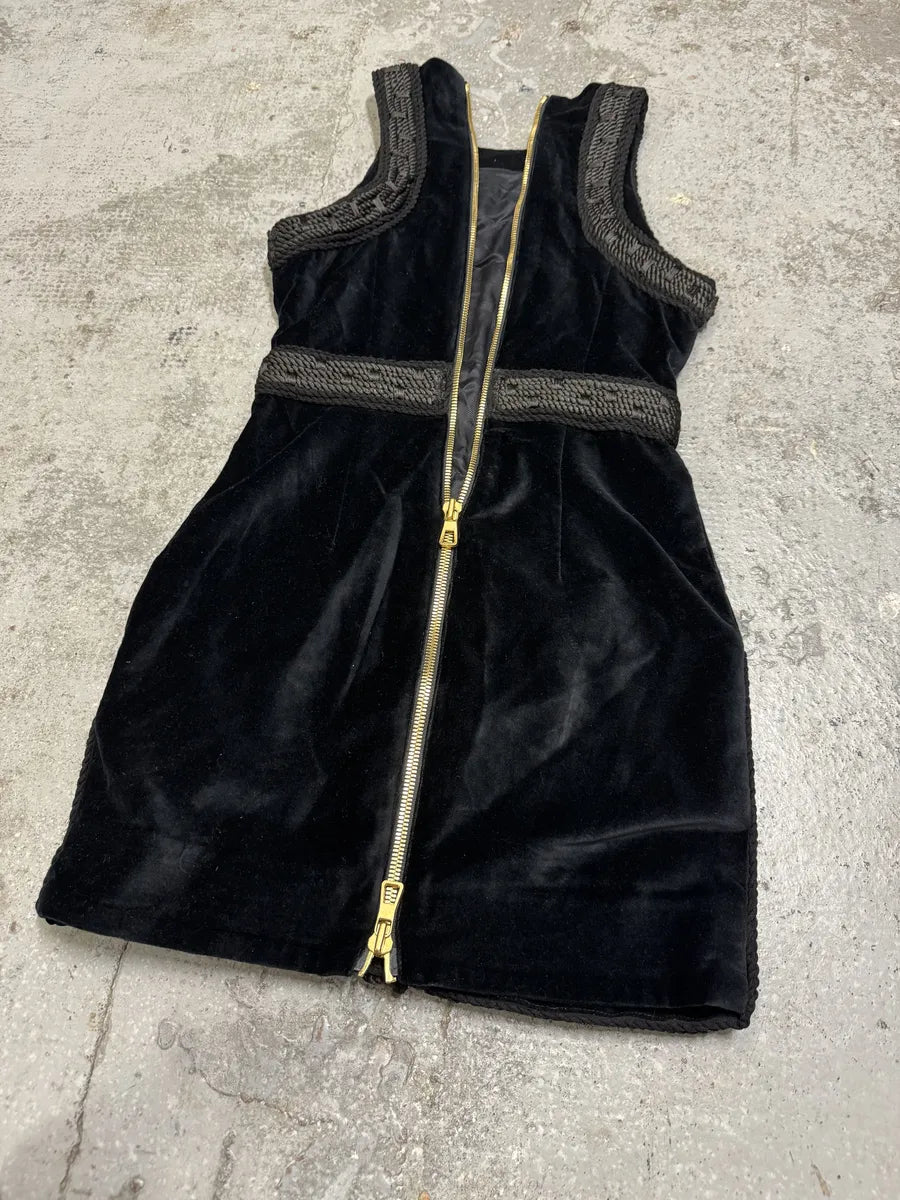 2015 Balmain H&M Black Braided Details Contemporary Dress PFfrxZC 4