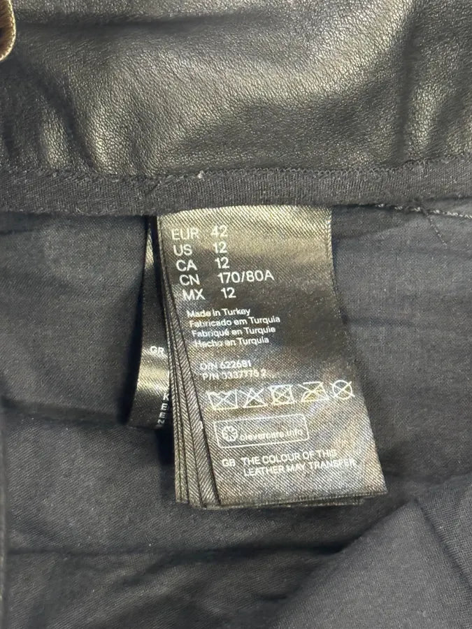 2015 Balmain H&M Black Leather Biker Pants by Olivier Roustaing STfDwVO 9