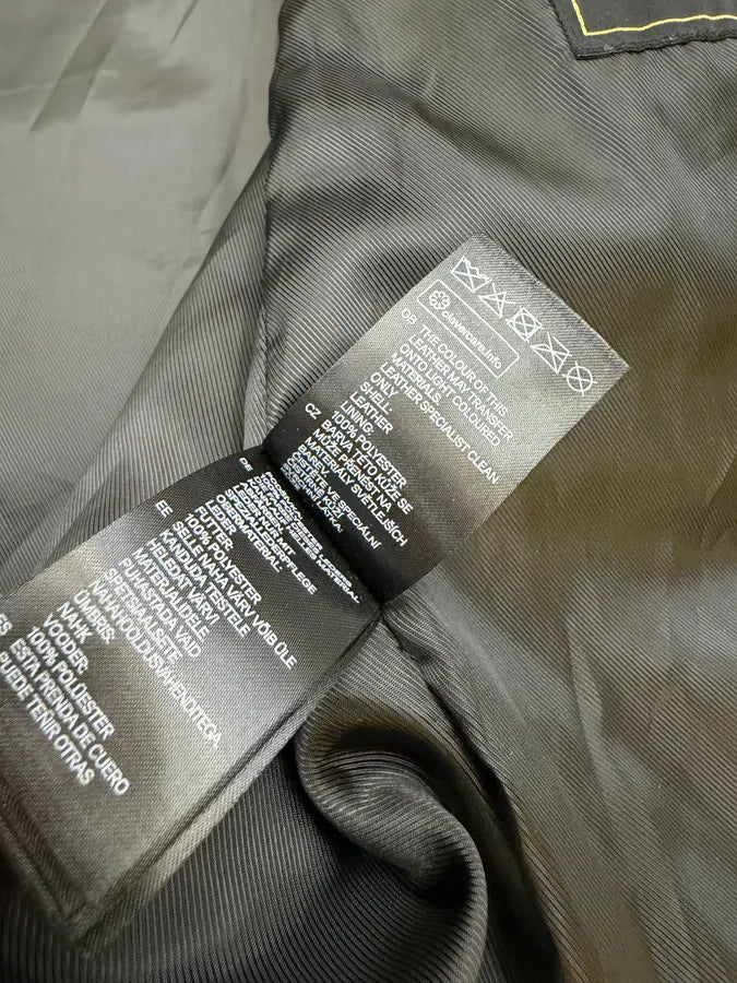 2015 Balmain H&M Black Leather Perfecto Biker Jacket hnuExfL 10