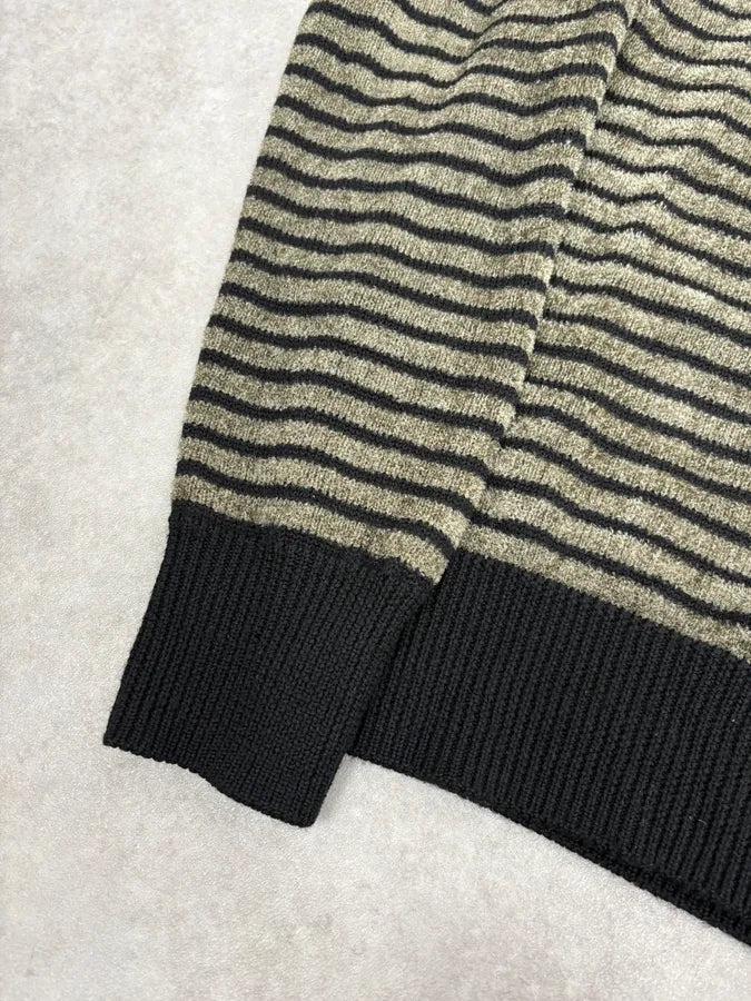 2015 Balmain H&M Striped Signature Buttoned Sweater DfWmgXu 6