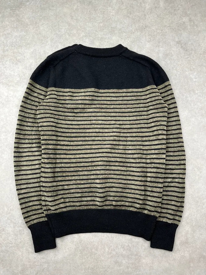 2015 Balmain H&M Striped Signature Buttoned Sweater ipBqStP 3