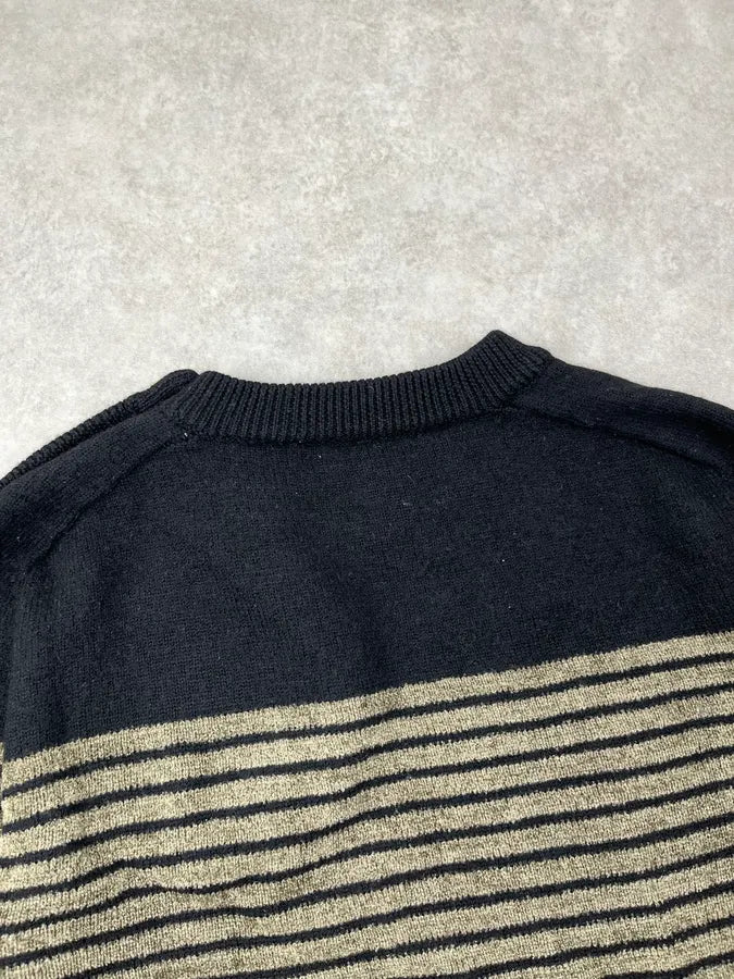 2015 Balmain H&M Striped Signature Buttoned Sweater ipBqStP 5