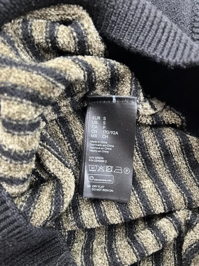 2015 Balmain H&M Striped Signature Buttoned Sweater ipBqStP 7