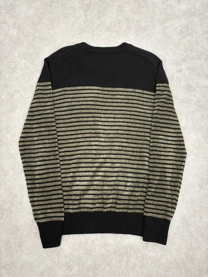 2015 Balmain H&M Striped Signature Buttoned Sweater HTIbXrP 5