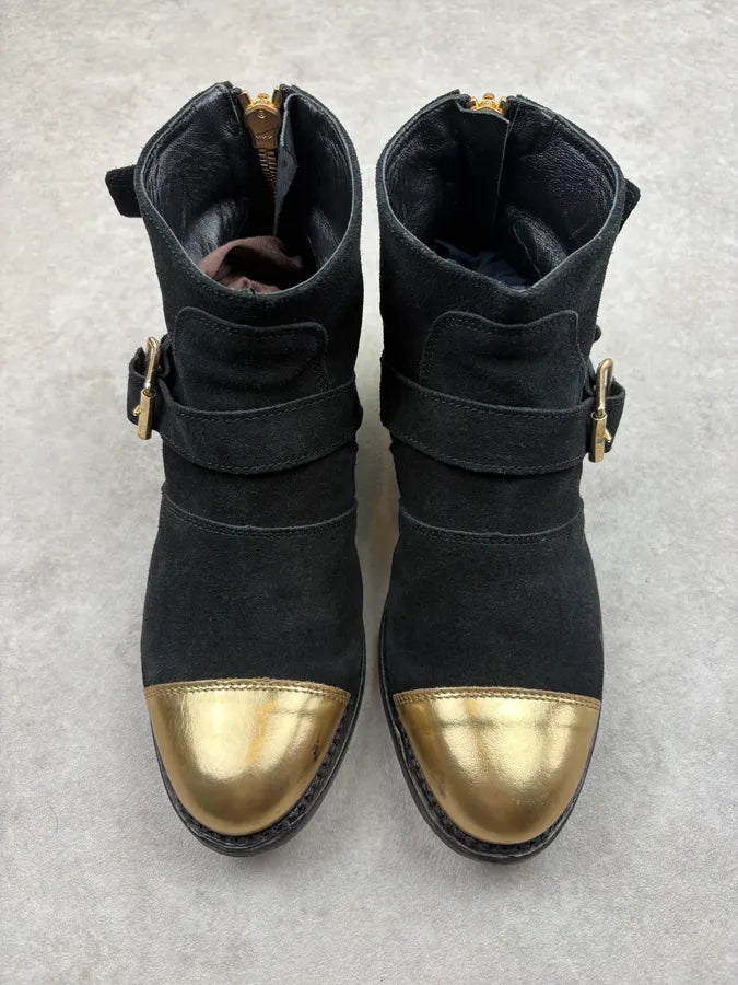 2015 Balmain x H&M Buckle Strap Boots Designed by Olivier Rousteing LaVAXtq 1
