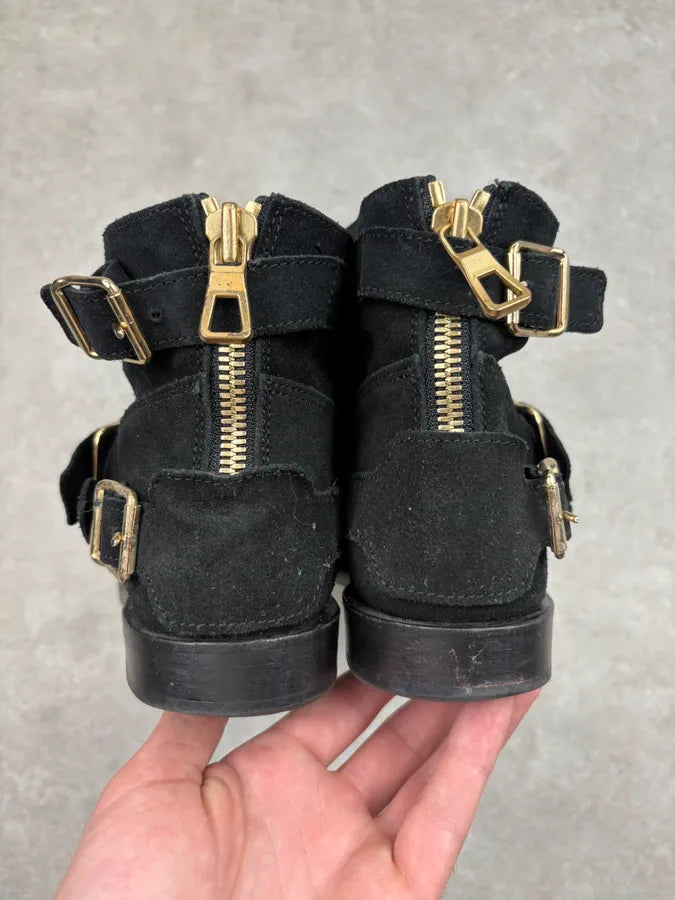 2015 Balmain x H&M Buckle Strap Boots Designed by Olivier Rousteing LaVAXtq 6