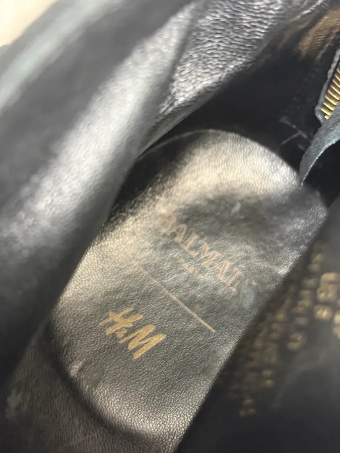 2015 Balmain x H&M Buckle Strap Boots Designed by Olivier Rousteing LaVAXtq 9