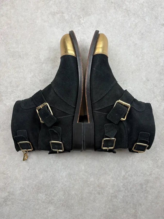 2015 Balmain x H&M Buckle Strap Boots Designed by Olivier Rousteing LaVAXtq 5