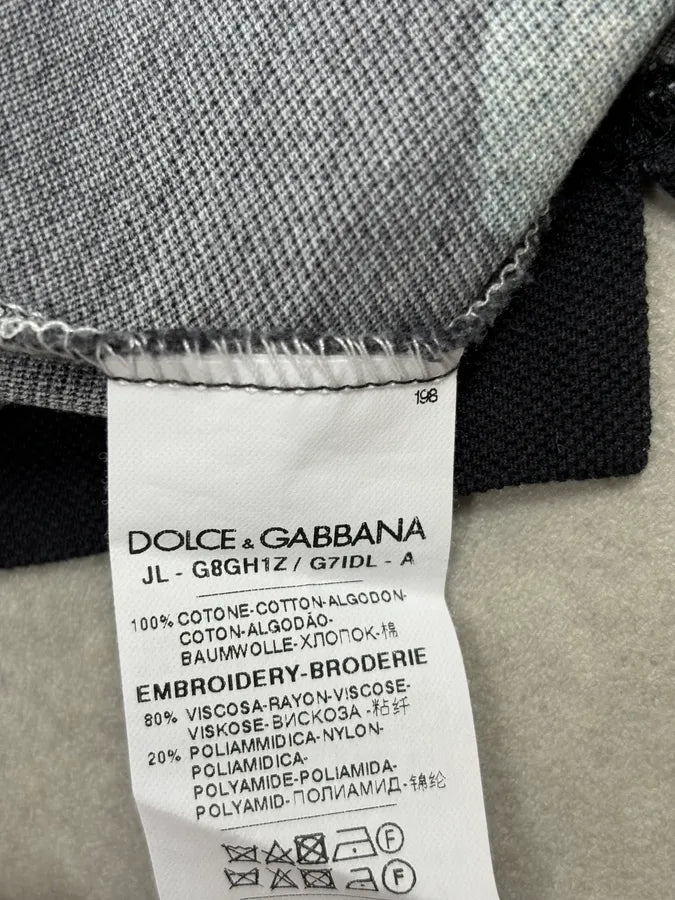 2010s Dolce & Gabbana Black Polo Cotton Floral Embroidered  AMDqKuG 9